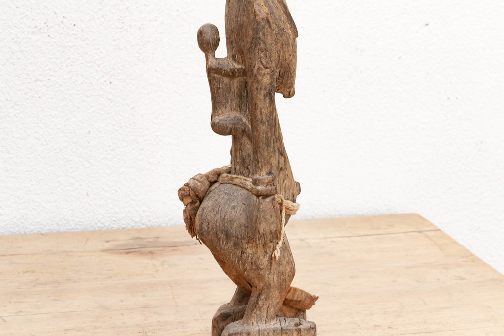 Antique Oxidized Wood African Maternity Figure