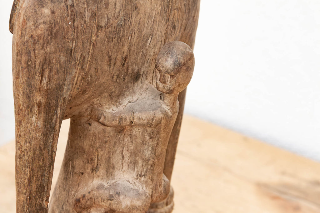 Antique Oxidized Wood African Maternity Figure