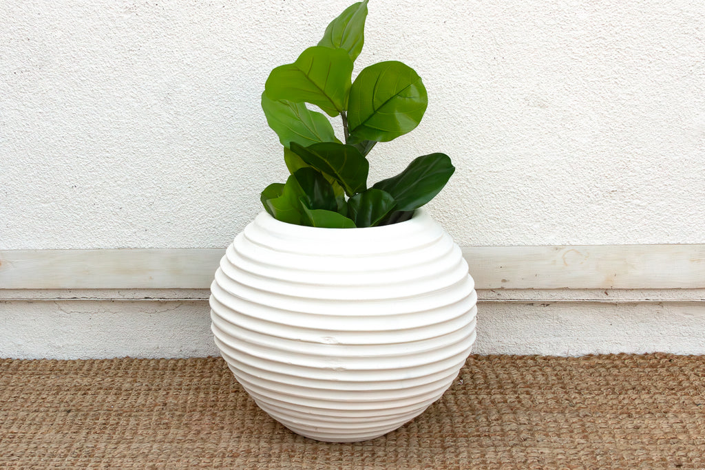 Sculptural Greek Sphere Shaped Planter (Trade)