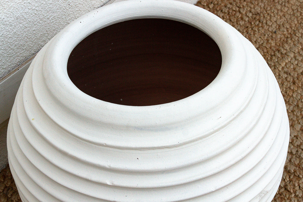 Sculptural Greek Sphere Shaped Planter (Trade)