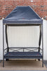 Modern Moroccan Blue Metal Canopy Daybed