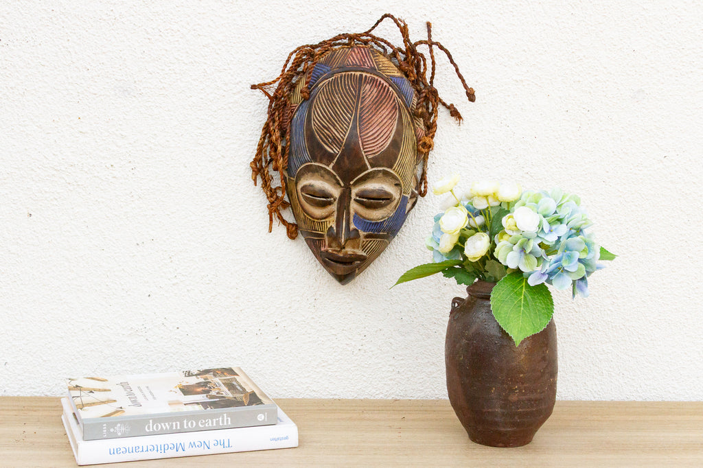 Multicolor African Chokwe Legacy Mask