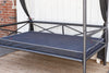 Modern Moroccan Blue Metal Canopy Daybed