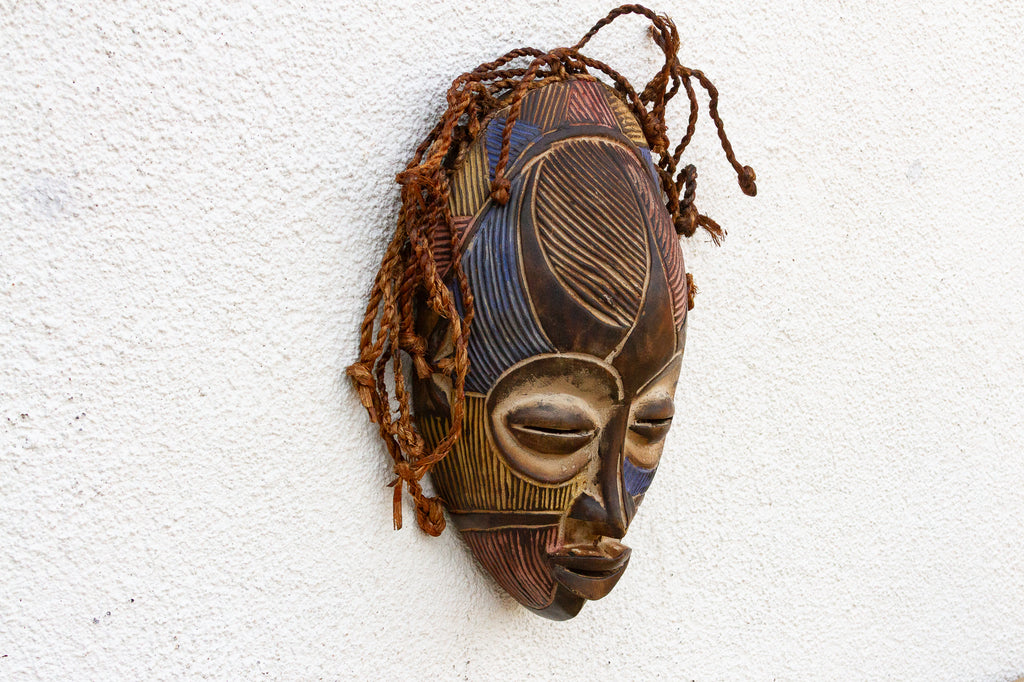 Multicolor African Chokwe Legacy Mask