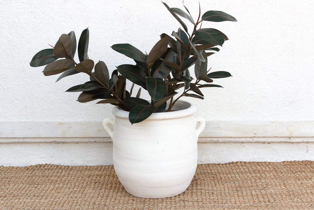 Rustic White Terracotta Mediterranean Planter (Trade)