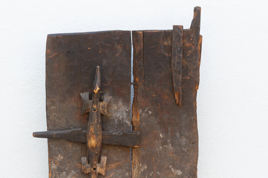 Ancient Primitive Bamana Ta-koy Lock African Door (Trade)