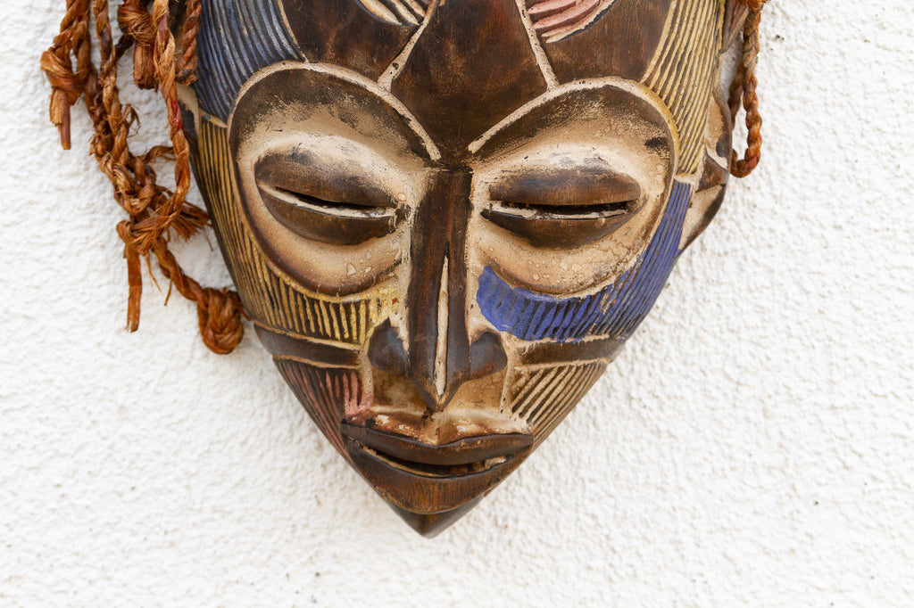 Multicolor African Chokwe Legacy Mask