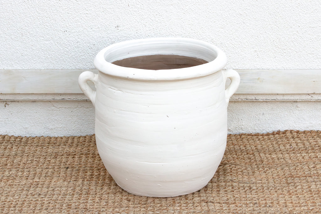 Rustic White Terracotta Mediterranean Planter (Trade)