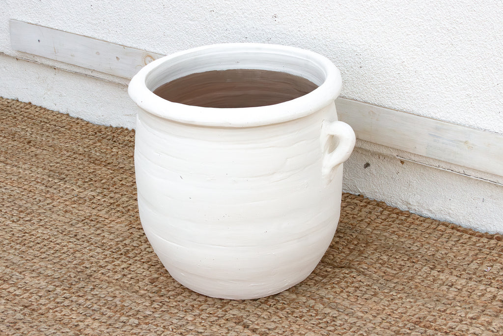 Rustic White Terracotta Mediterranean Planter (Trade)