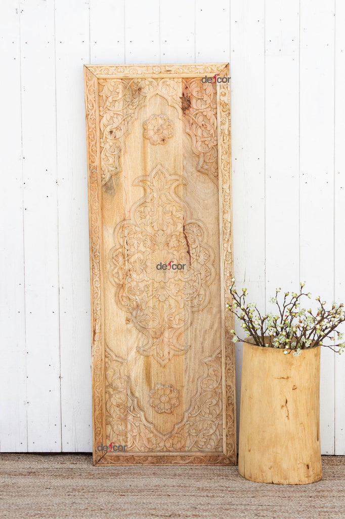 Reclaimed Wood Floral Medallion Wall Panel