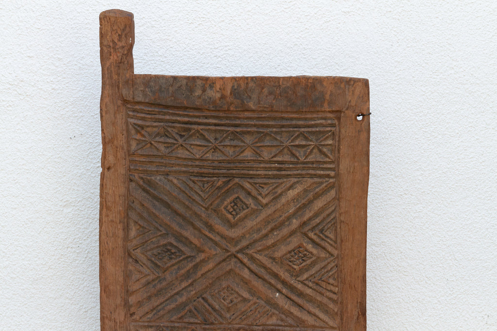 Rustic Beautifully Carved Bandiagara Diamond Door (Trade)