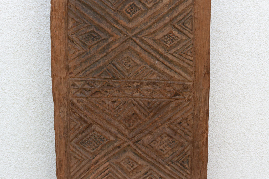 Rustic Beautifully Carved Bandiagara Diamond Door (Trade)