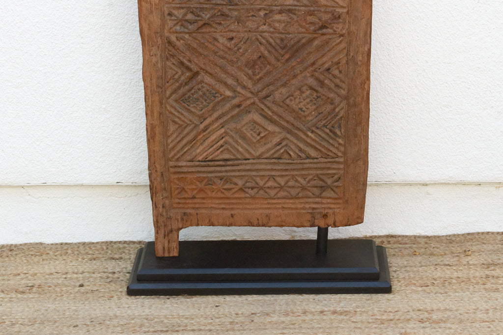 Rustic Beautifully Carved Bandiagara Diamond Door (Trade)