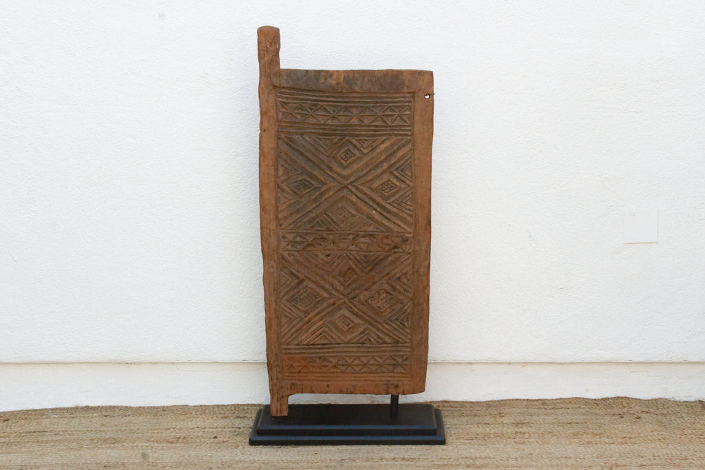 Rustic Beautifully Carved Bandiagara Diamond Door (Trade)