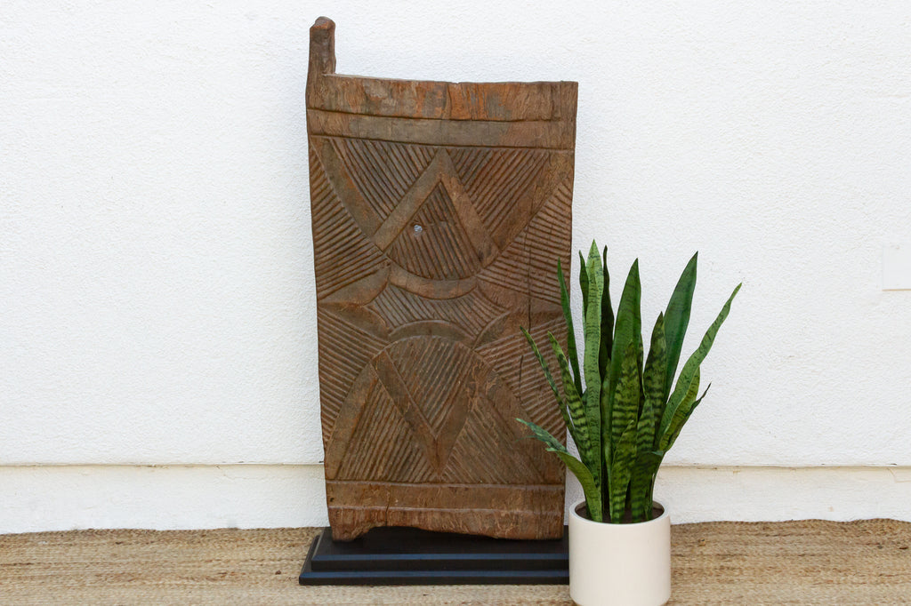 Antique African Radiating Sunburst Carved Door