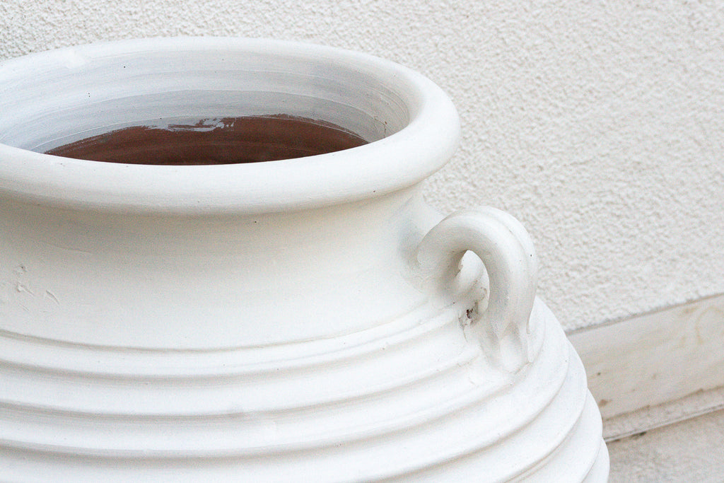 Large White Terracotta Greek Planter (Trade)