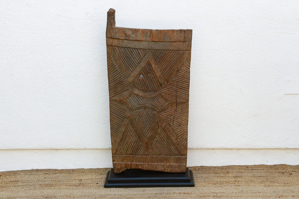 Antique African Radiating Sunburst Carved Door