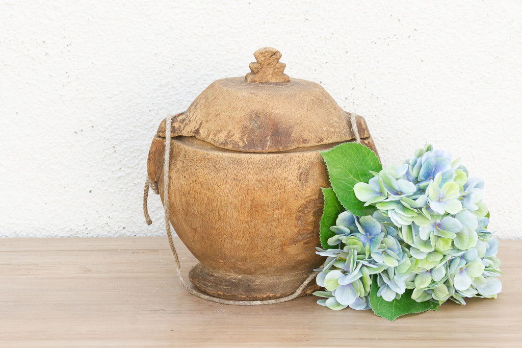 Antique Hand-Carved Wooden Bowl