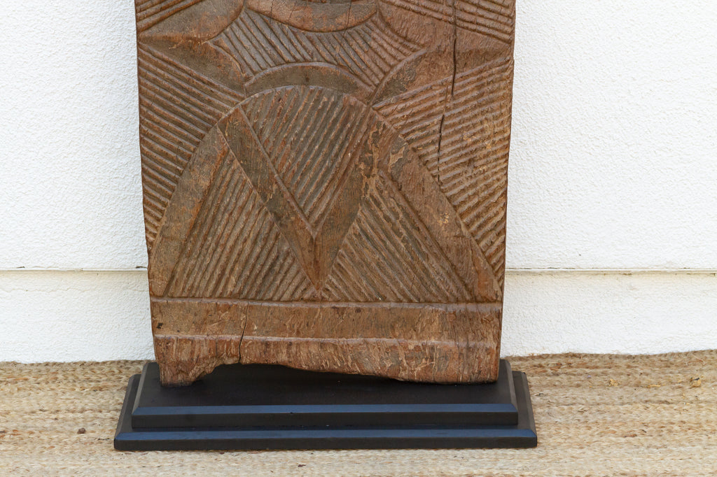 Antique African Radiating Sunburst Carved Door