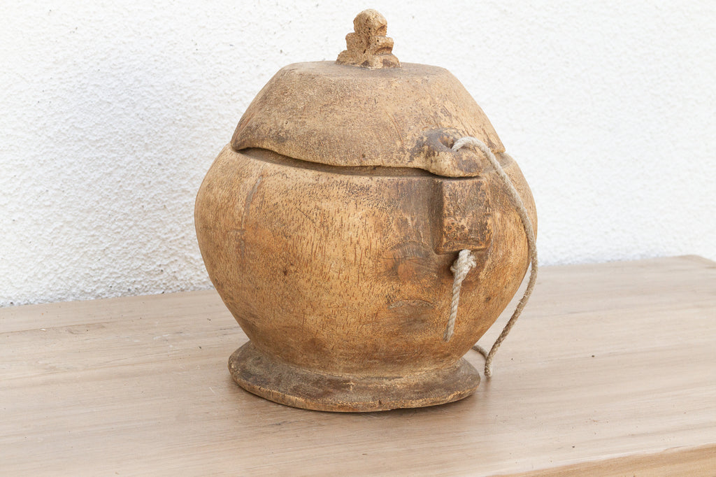 Antique Hand-Carved Wooden Bowl