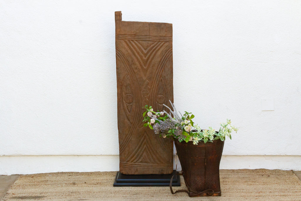 Rare Antique African Door w/Devotional Silhouette (Trade)