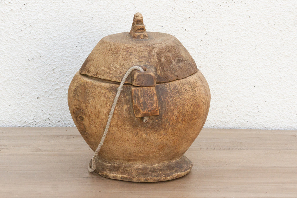Antique Hand-Carved Wooden Bowl