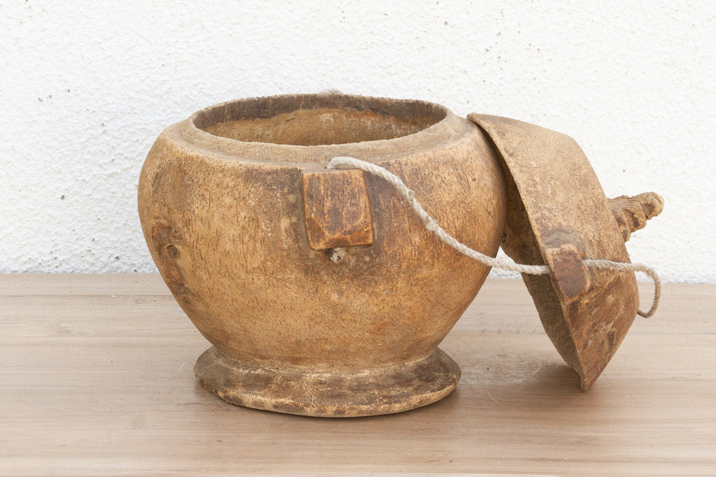 Antique Hand-Carved Wooden Bowl