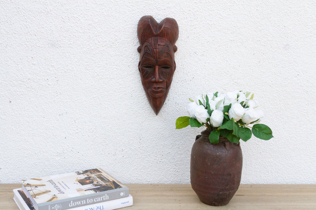 Ritual Crown, Carved Mask Wall Art