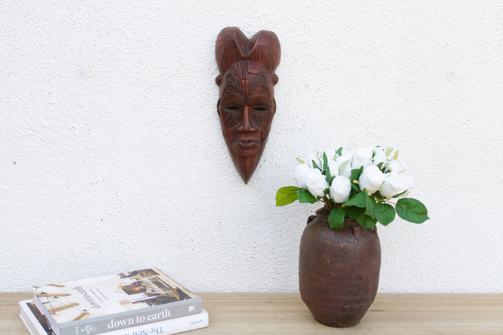 Ritual Crown, Carved Mask Wall Art