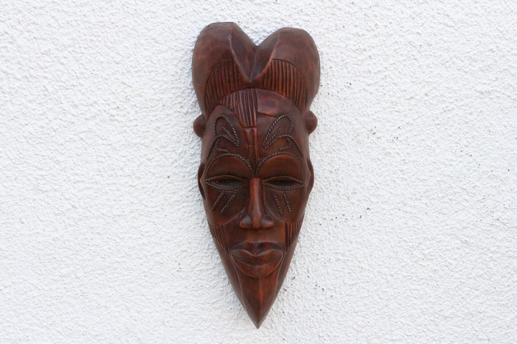 Ritual Crown, Carved Mask Wall Art