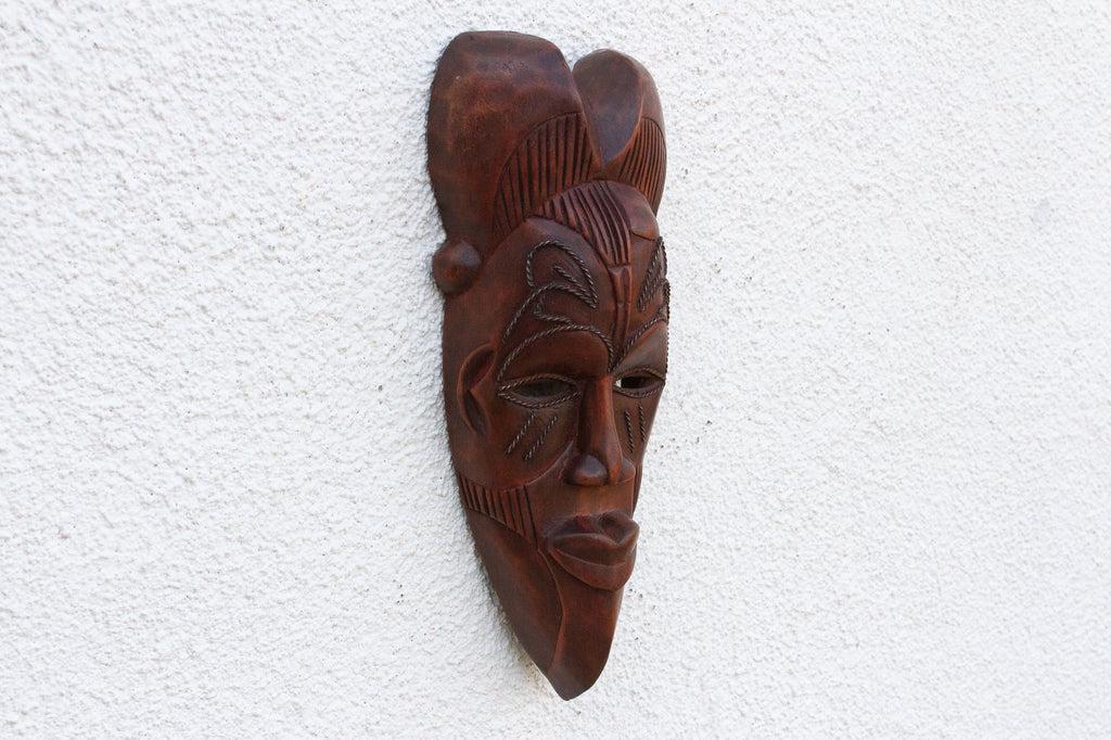 Ritual Crown, Carved Mask Wall Art