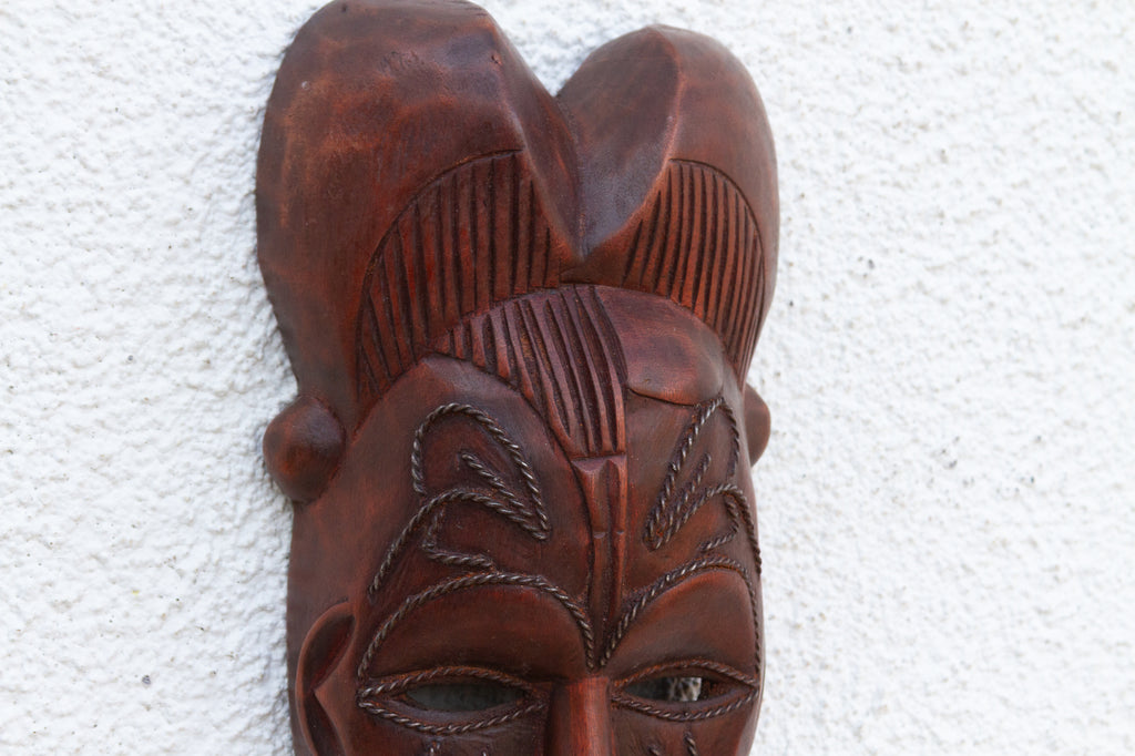 Ritual Crown, Carved Mask Wall Art