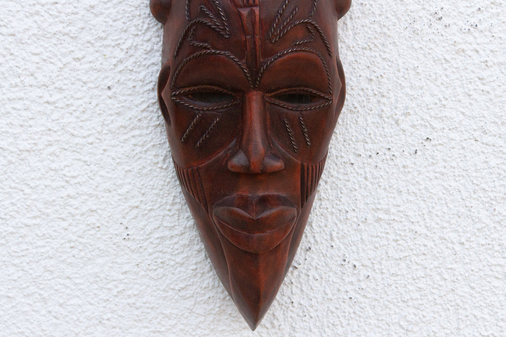 Ritual Crown, Carved Mask Wall Art