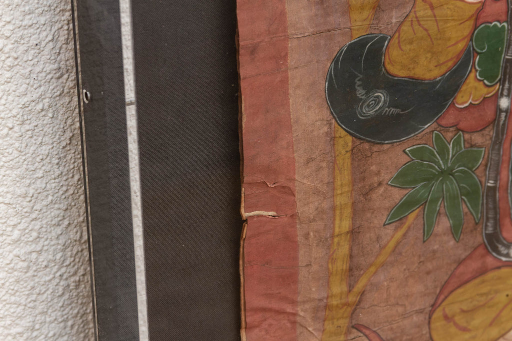 Antique Tibetan Thangka of Mahakala Fierce Guardian (Trade)