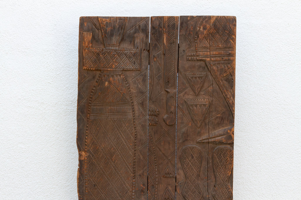 Finely Carved Antique African Nupe Door