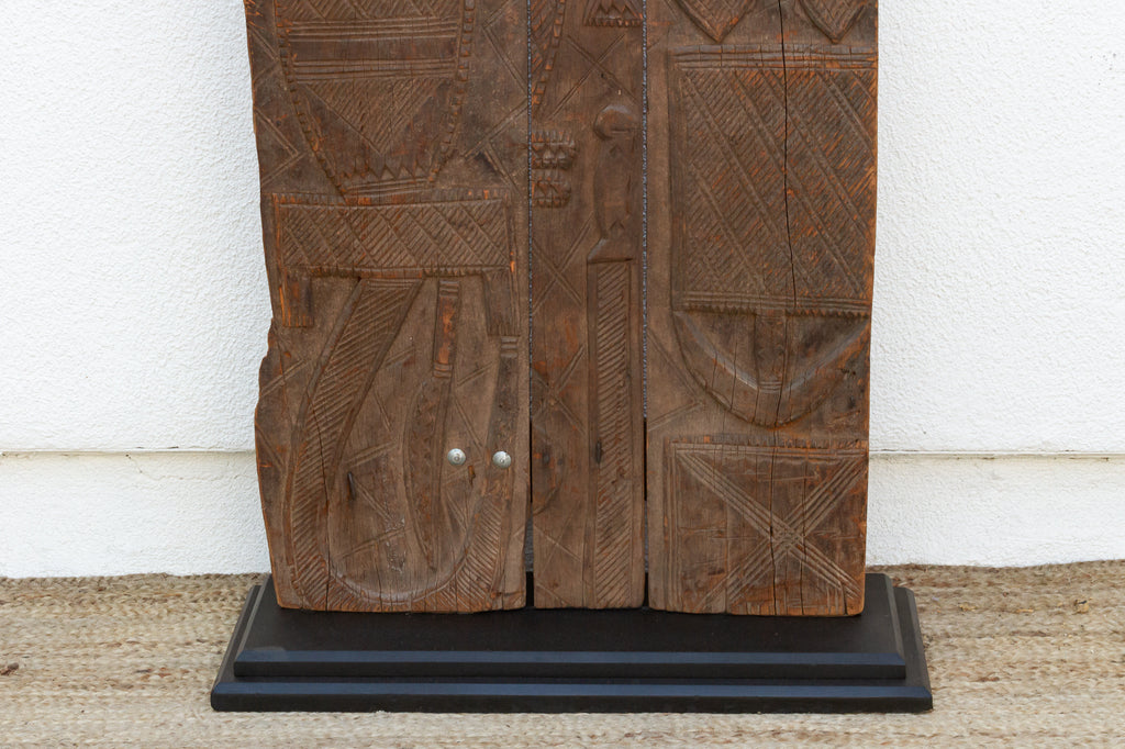 Finely Carved Antique African Nupe Door