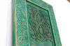 Emerald Green Moroccan Medina Carved Door