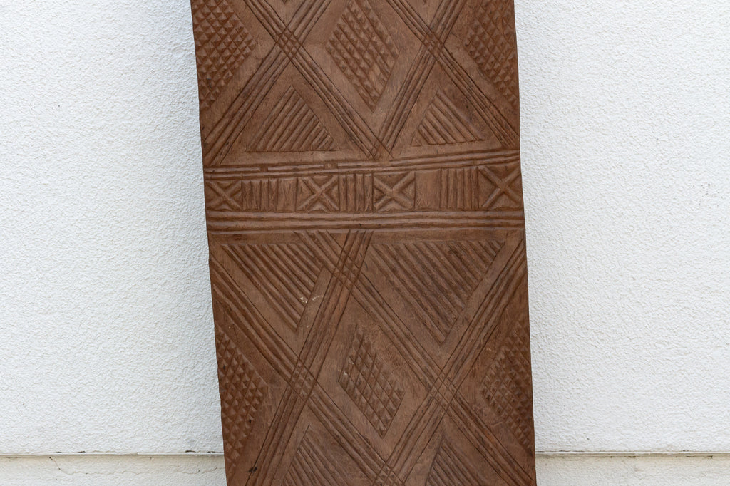 Early 20th Century Bwa Diamond Relief Carved Door (Trade)