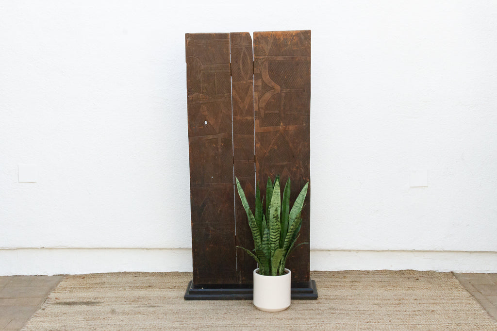 Finely Engraved Antique Nupe Door