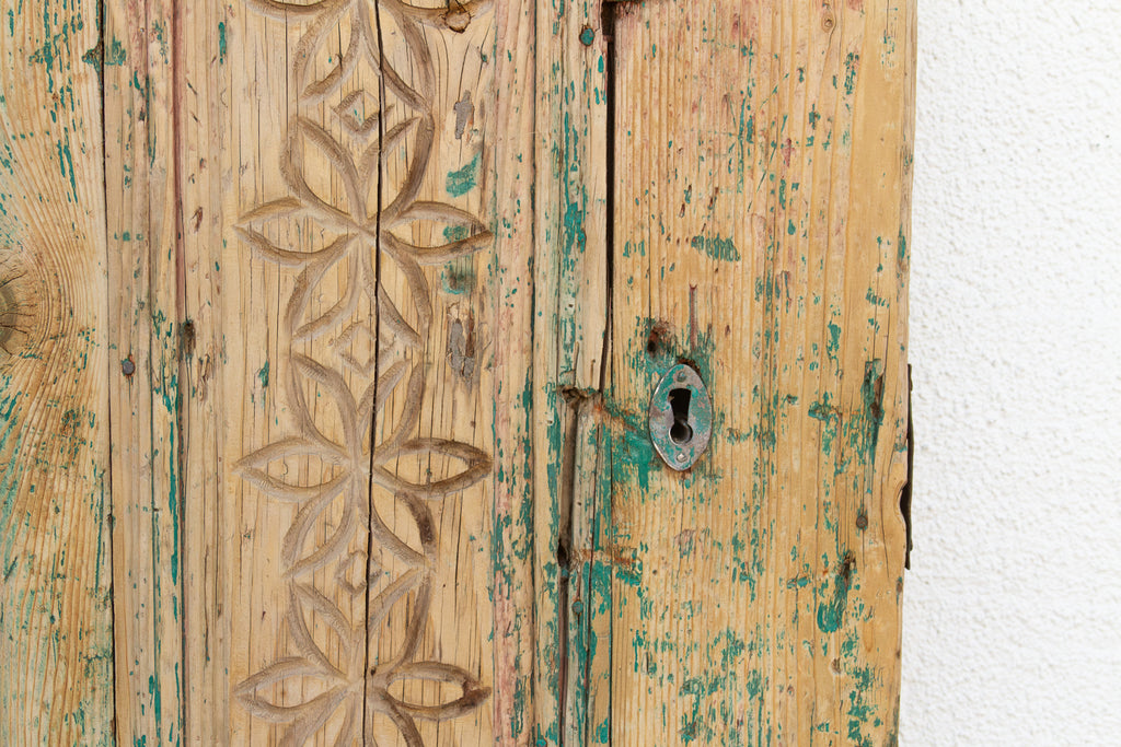 Ancient Carved Star Moroccan Riad Door