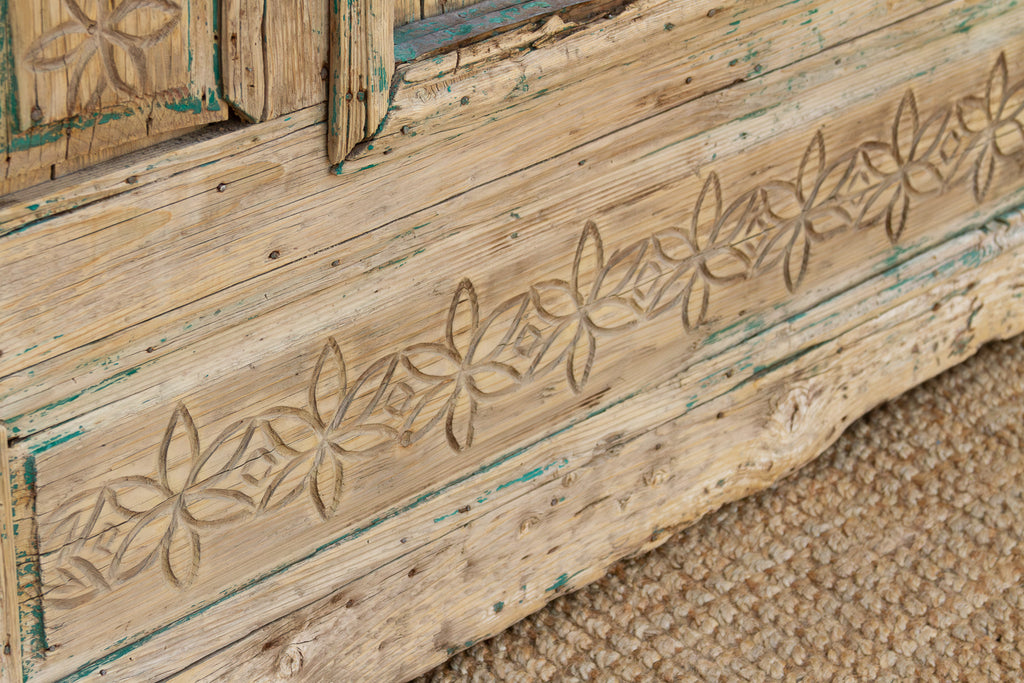 Ancient Carved Star Moroccan Riad Door