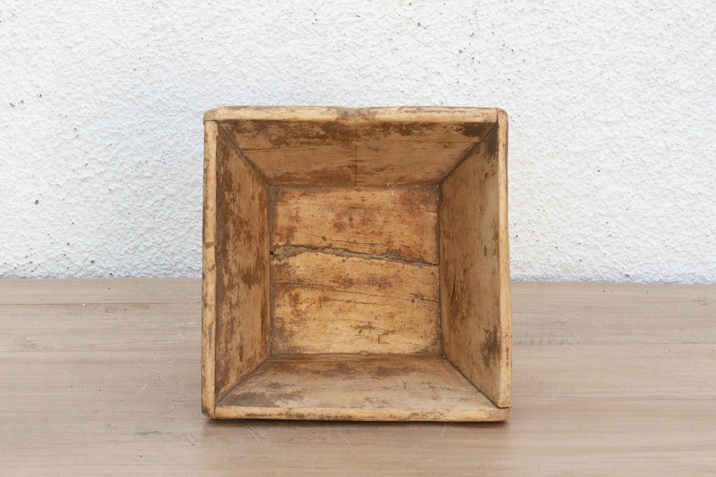 Charming Wood Basket w/Aged Patina