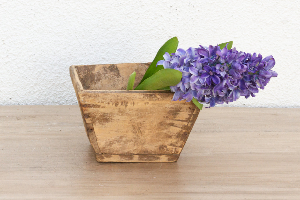 Vintage Artisan's Wood Grain Bin