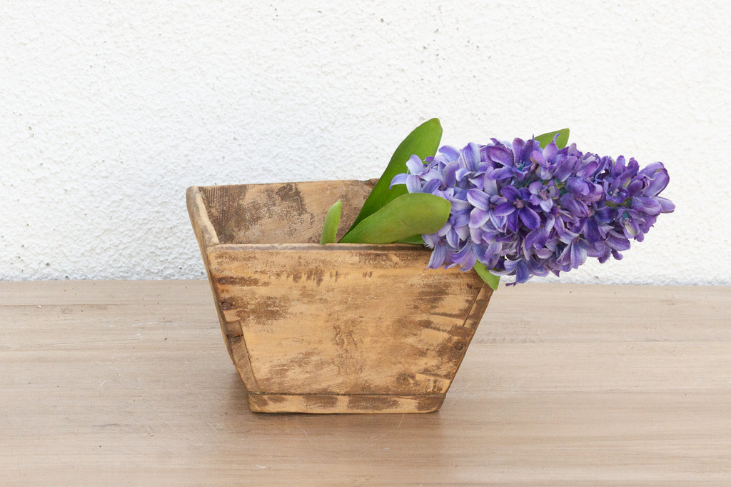 Vintage Artisan's Wood Grain Bin