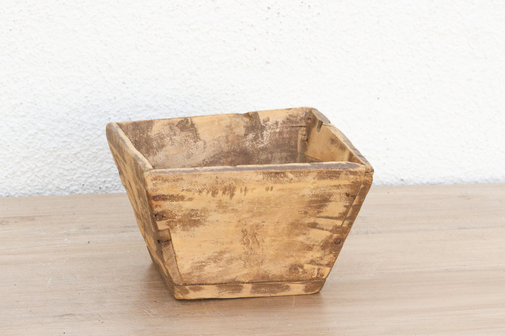 Vintage Artisan's Wood Grain Bin