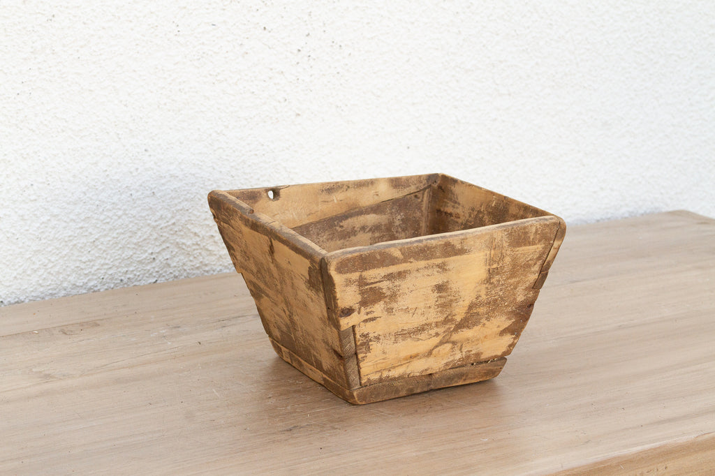 Vintage Artisan's Wood Grain Bin