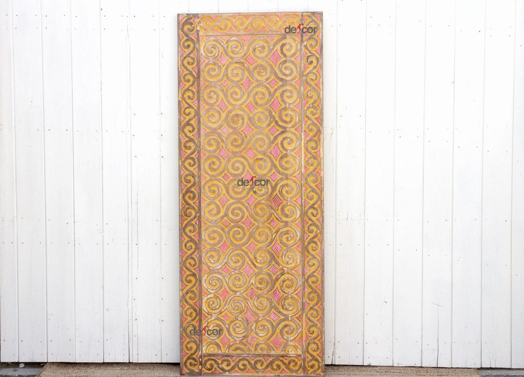 Colorful Carved Javaese Wood Door