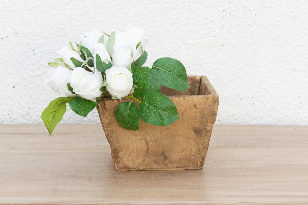 Primitive Wood Kitchen Storage Bucket