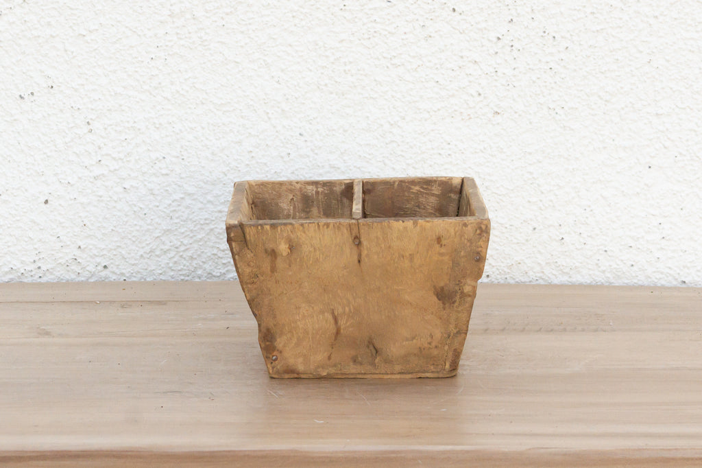 Primitive Wood Kitchen Storage Bucket