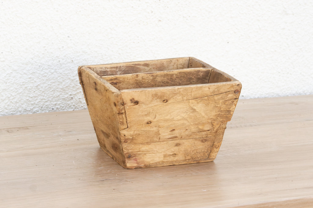 Primitive Wood Kitchen Storage Bucket